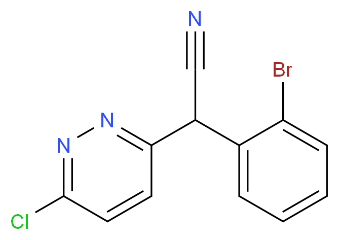 2-(2-Bromophenyl)-2-(6-chloro-3-pyridazinyl)-acetonitrile_Molecular_structure_CAS_)
