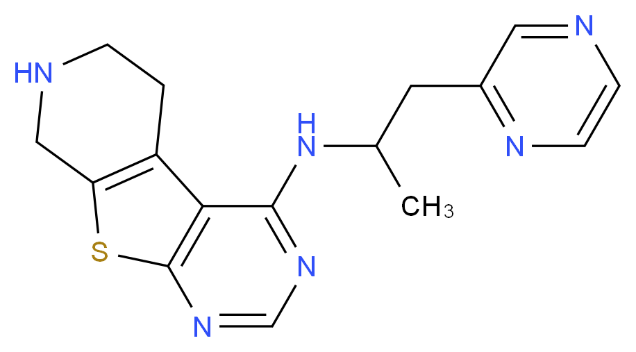 N-(1-methyl-2-pyrazin-2-ylethyl)-5,6,7,8-tetrahydropyrido[4',3':4,5]thieno[2,3-d]pyrimidin-4-amine_Molecular_structure_CAS_)