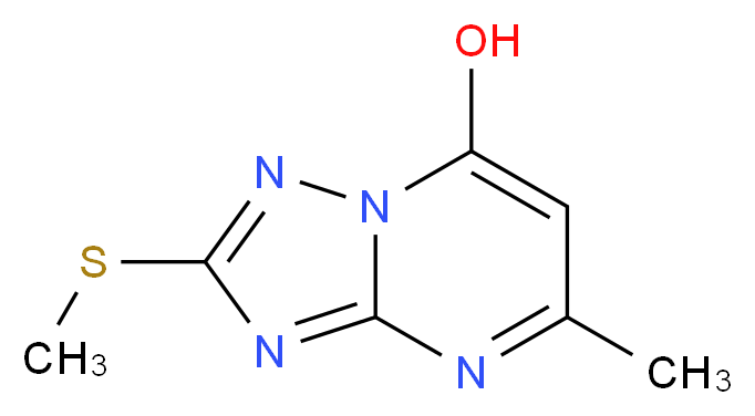 5-methyl-2-(methylthio)[1,2,4]triazolo[1,5-a]pyrimidin-7-ol_Molecular_structure_CAS_40775-78-8)