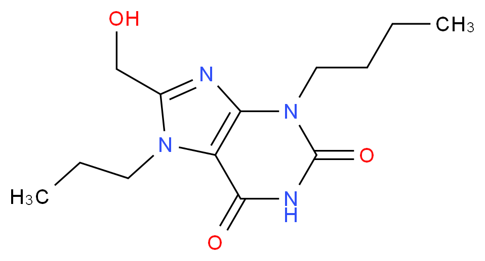 3-Butyl-8-hydroxymethyl-7-propyl-3,7-dihydro-purine-2,6-dione_Molecular_structure_CAS_)