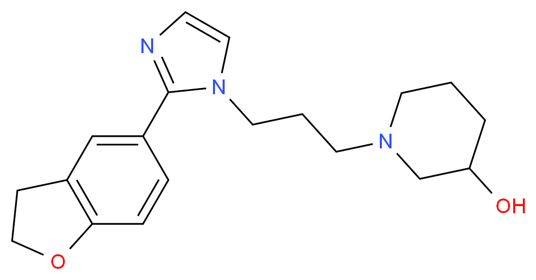 1-{3-[2-(2,3-dihydro-1-benzofuran-5-yl)-1H-imidazol-1-yl]propyl}piperidin-3-ol_Molecular_structure_CAS_)