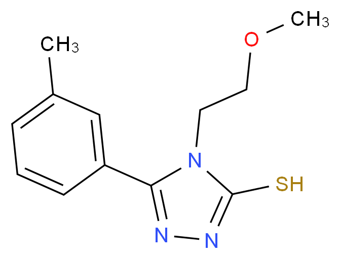 4-(2-Methoxy-ethyl)-5-m-tolyl-4H-[1,2,4]triazole-3-thiol_Molecular_structure_CAS_)