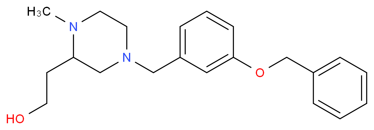2-{4-[3-(benzyloxy)benzyl]-1-methyl-2-piperazinyl}ethanol_Molecular_structure_CAS_)