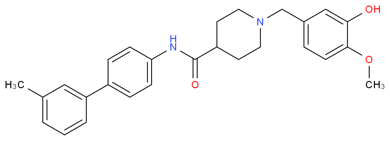 1-(3-hydroxy-4-methoxybenzyl)-N-(3'-methyl-4-biphenylyl)-4-piperidinecarboxamide_Molecular_structure_CAS_)