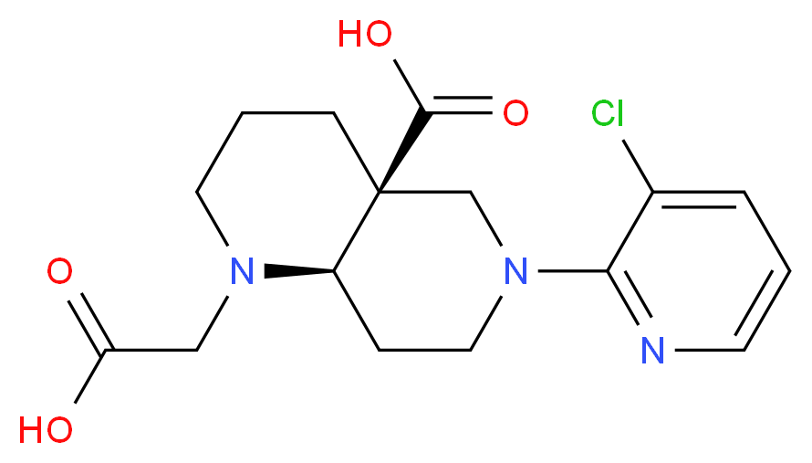 (4aS*,8aR*)-1-(carboxymethyl)-6-(3-chloro-2-pyridinyl)octahydro-1,6-naphthyridine-4a(2H)-carboxylic acid_Molecular_structure_CAS_)