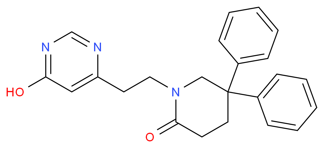 1-[2-(6-hydroxypyrimidin-4-yl)ethyl]-5,5-diphenylpiperidin-2-one_Molecular_structure_CAS_)