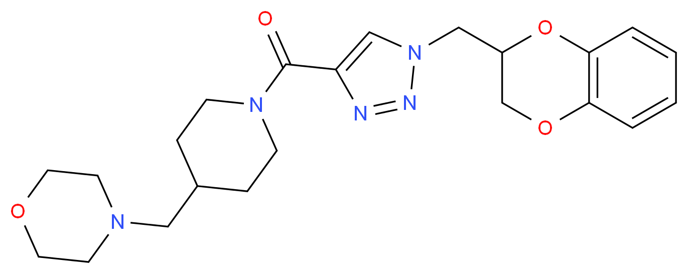 4-[(1-{[1-(2,3-dihydro-1,4-benzodioxin-2-ylmethyl)-1H-1,2,3-triazol-4-yl]carbonyl}-4-piperidinyl)methyl]morpholine_Molecular_structure_CAS_)