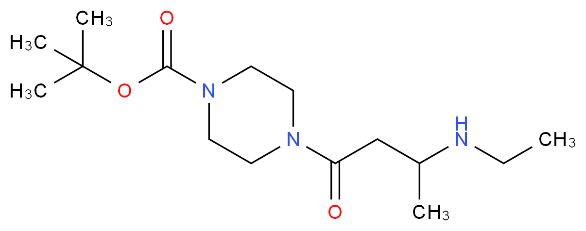 tert-butyl 4-[3-(ethylamino)butanoyl]piperazine-1-carboxylate_Molecular_structure_CAS_)