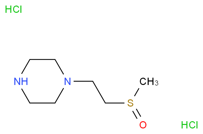 1-(2-methanesulfinylethyl)piperazine dihydrochloride_Molecular_structure_CAS_)