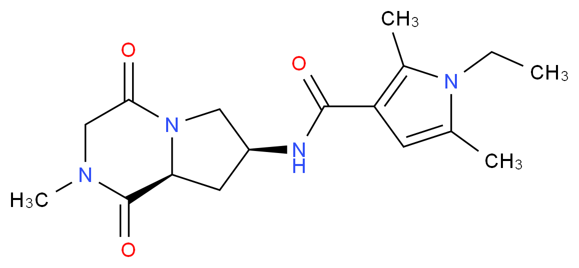 1-ethyl-2,5-dimethyl-N-[(7S,8aS)-2-methyl-1,4-dioxooctahydropyrrolo[1,2-a]pyrazin-7-yl]-1H-pyrrole-3-carboxamide_Molecular_structure_CAS_)