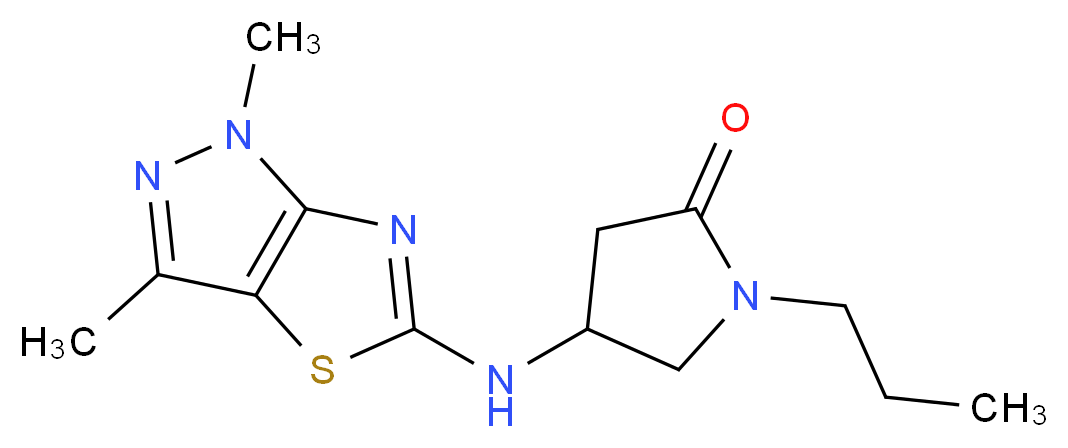 4-[(1,3-dimethyl-1H-pyrazolo[3,4-d][1,3]thiazol-5-yl)amino]-1-propylpyrrolidin-2-one_Molecular_structure_CAS_)