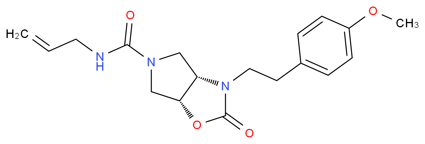 (3aS*,6aR*)-N-allyl-3-[2-(4-methoxyphenyl)ethyl]-2-oxohexahydro-5H-pyrrolo[3,4-d][1,3]oxazole-5-carboxamide_Molecular_structure_CAS_)