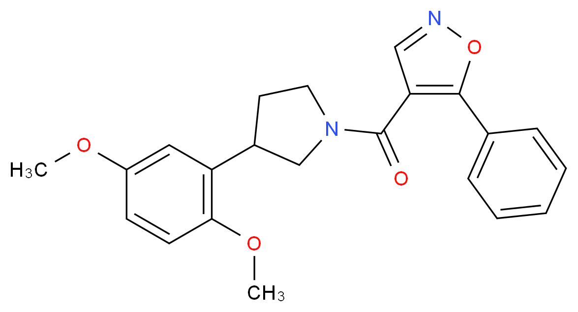 4-{[3-(2,5-dimethoxyphenyl)pyrrolidin-1-yl]carbonyl}-5-phenylisoxazole_Molecular_structure_CAS_)
