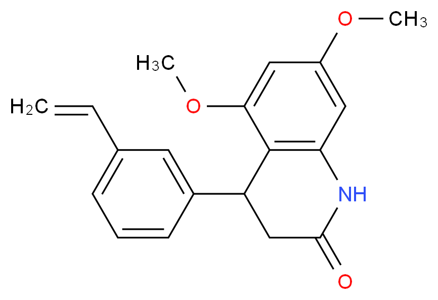 5,7-dimethoxy-4-(3-vinylphenyl)-3,4-dihydroquinolin-2(1H)-one_Molecular_structure_CAS_)