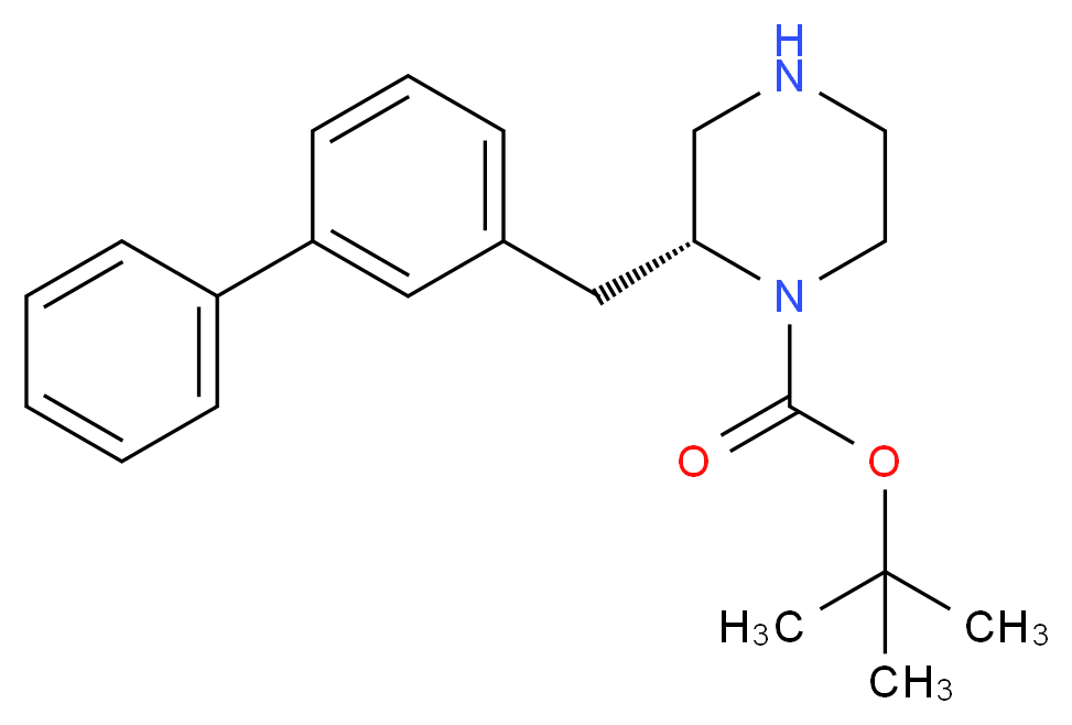 (R)-2-BIPHENYL-3-YLMETHYL-PIPERAZINE-1-CARBOXYLIC ACID TERT-BUTYL ESTER_Molecular_structure_CAS_)