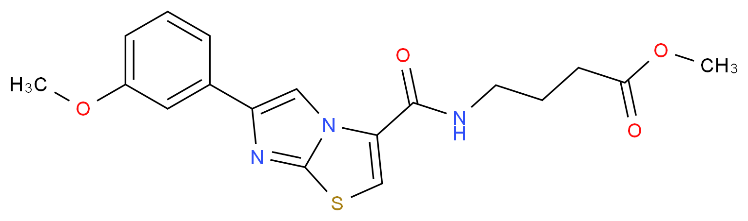 methyl 4-({[6-(3-methoxyphenyl)imidazo[2,1-b][1,3]thiazol-3-yl]carbonyl}amino)butanoate_Molecular_structure_CAS_)