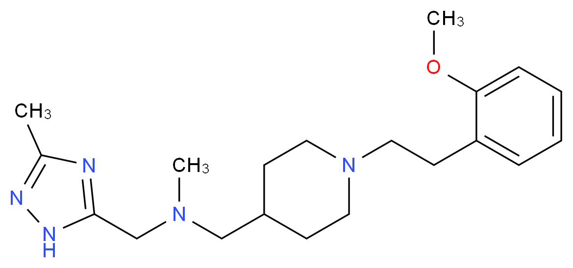 ({1-[2-(2-methoxyphenyl)ethyl]piperidin-4-yl}methyl)methyl[(3-methyl-1H-1,2,4-triazol-5-yl)methyl]amine_Molecular_structure_CAS_)