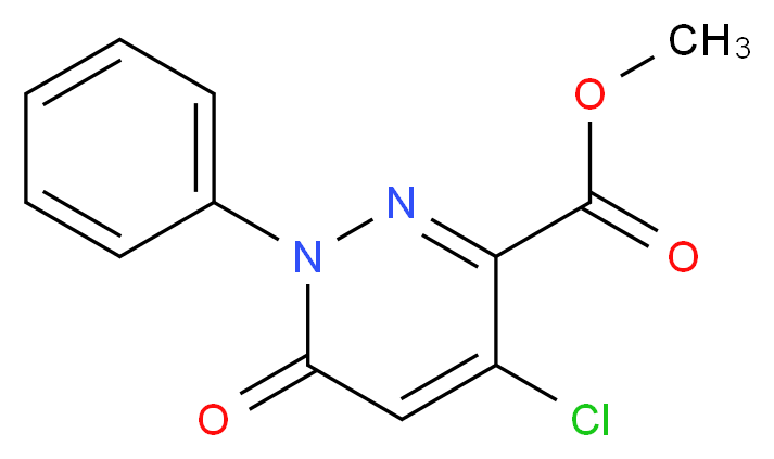 Methyl 4-chloro-6-oxo-1-phenyl-1,6-dihydro-3-pyridazinecarboxylate_Molecular_structure_CAS_129109-17-7)