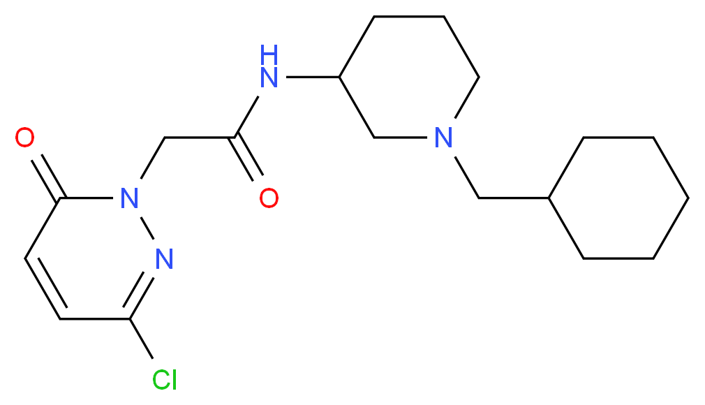 2-(3-chloro-6-oxo-1(6H)-pyridazinyl)-N-[1-(cyclohexylmethyl)-3-piperidinyl]acetamide_Molecular_structure_CAS_)
