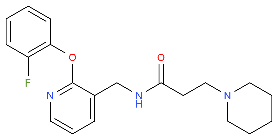 N-{[2-(2-fluorophenoxy)-3-pyridinyl]methyl}-3-(1-piperidinyl)propanamide_Molecular_structure_CAS_)