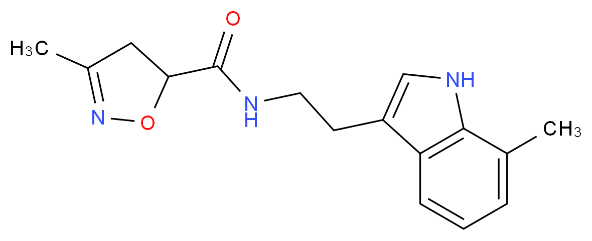3-methyl-N-[2-(7-methyl-1H-indol-3-yl)ethyl]-4,5-dihydroisoxazole-5-carboxamide_Molecular_structure_CAS_)