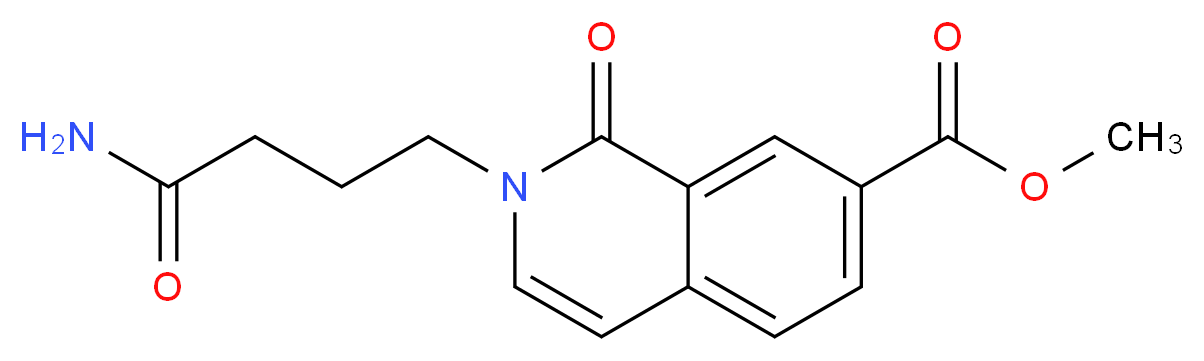 methyl 2-(4-amino-4-oxobutyl)-1-oxo-1,2-dihydroisoquinoline-7-carboxylate_Molecular_structure_CAS_)