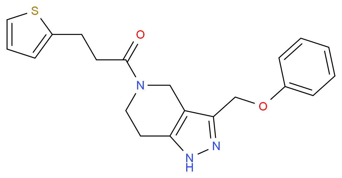 3-(phenoxymethyl)-5-[3-(2-thienyl)propanoyl]-4,5,6,7-tetrahydro-1H-pyrazolo[4,3-c]pyridine_Molecular_structure_CAS_)