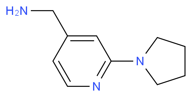 (2-Pyrrolidin-1-ylpyrid-4-yl)methylamine 97%_Molecular_structure_CAS_876316-38-0)