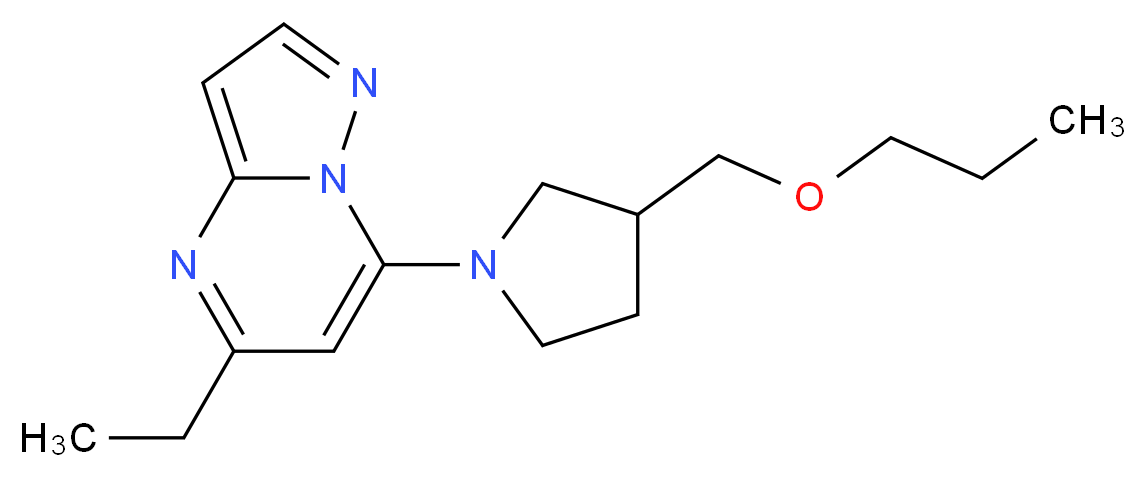 5-ethyl-7-[3-(propoxymethyl)pyrrolidin-1-yl]pyrazolo[1,5-a]pyrimidine_Molecular_structure_CAS_)