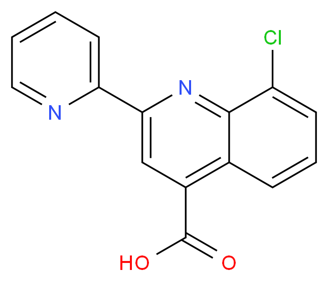 8-Chloro-2-pyridin-2-ylquinoline-4-carboxylic acid_Molecular_structure_CAS_)