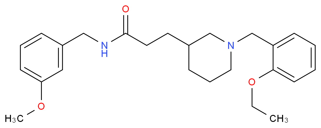 3-[1-(2-ethoxybenzyl)-3-piperidinyl]-N-(3-methoxybenzyl)propanamide_Molecular_structure_CAS_)