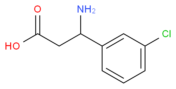 3-Amino-3-(3-chlorophenyl)propanoic acid_Molecular_structure_CAS_68208-21-9)