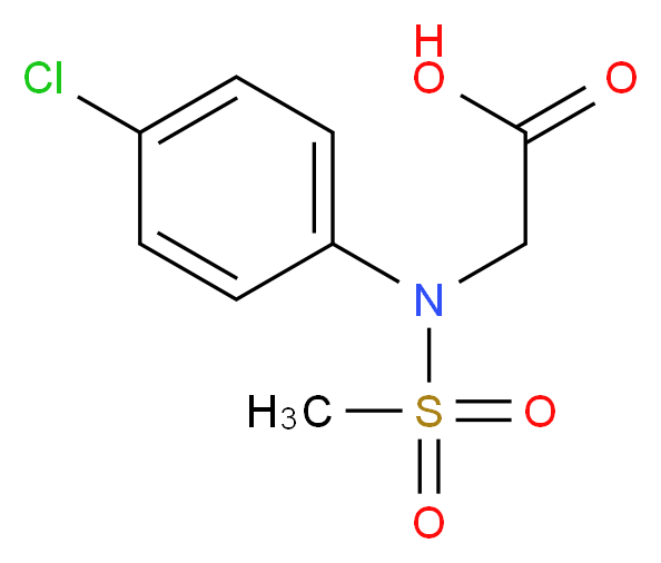 N-(4-Chlorophenyl)-N-(methylsulfonyl)glycine_Molecular_structure_CAS_)