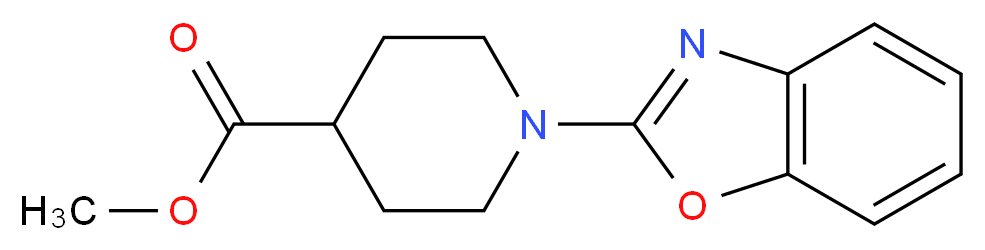 methyl 1-(1,3-benzoxazol-2-yl)piperidine-4-carboxylate_Molecular_structure_CAS_)