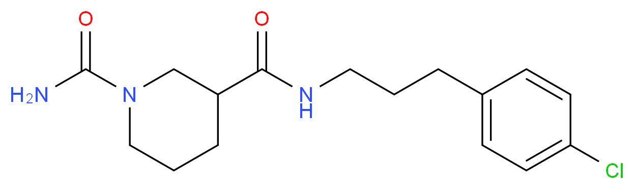 N~3~-[3-(4-chlorophenyl)propyl]-1,3-piperidinedicarboxamide_Molecular_structure_CAS_)