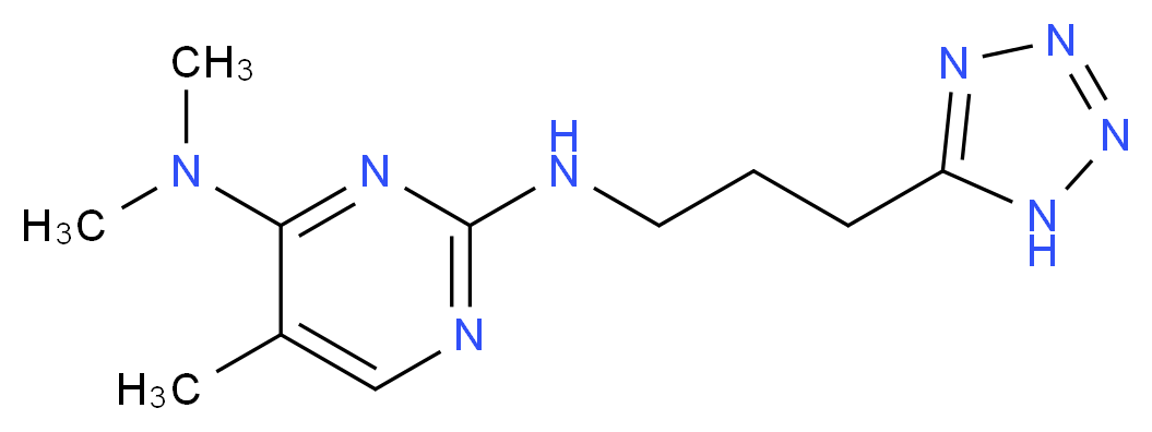 N~4~,N~4~,5-trimethyl-N~2~-[3-(1H-tetrazol-5-yl)propyl]pyrimidine-2,4-diamine_Molecular_structure_CAS_)