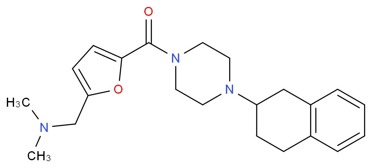 N,N-dimethyl-1-(5-{[4-(1,2,3,4-tetrahydro-2-naphthalenyl)-1-piperazinyl]carbonyl}-2-furyl)methanamine_Molecular_structure_CAS_)