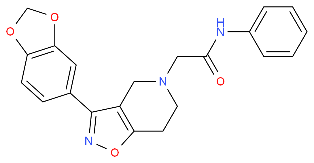 2-[3-(1,3-benzodioxol-5-yl)-6,7-dihydroisoxazolo[4,5-c]pyridin-5(4H)-yl]-N-phenylacetamide_Molecular_structure_CAS_)