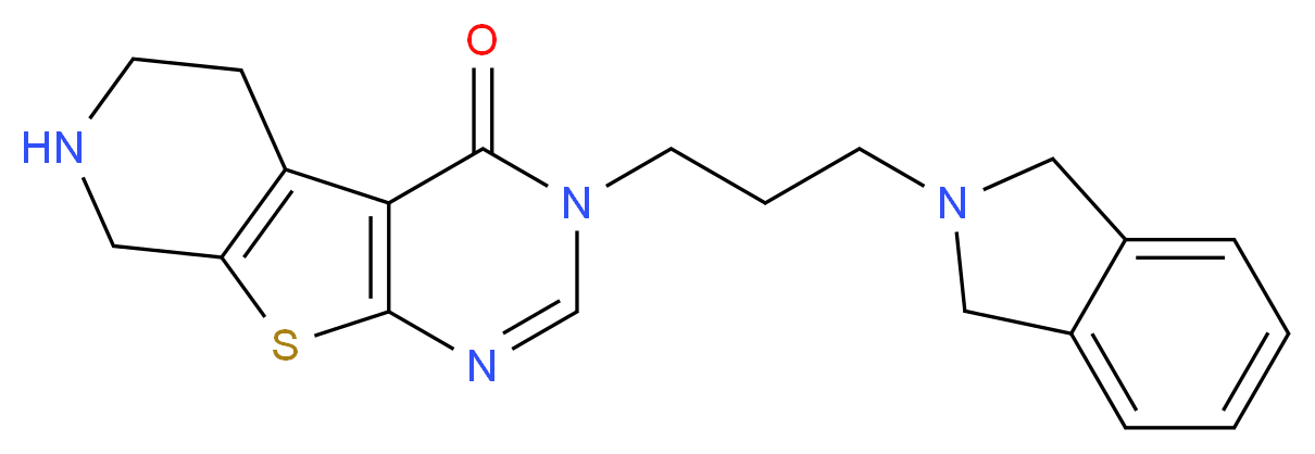 3-[3-(1,3-dihydro-2H-isoindol-2-yl)propyl]-5,6,7,8-tetrahydropyrido[4',3':4,5]thieno[2,3-d]pyrimidin-4(3H)-one_Molecular_structure_CAS_)
