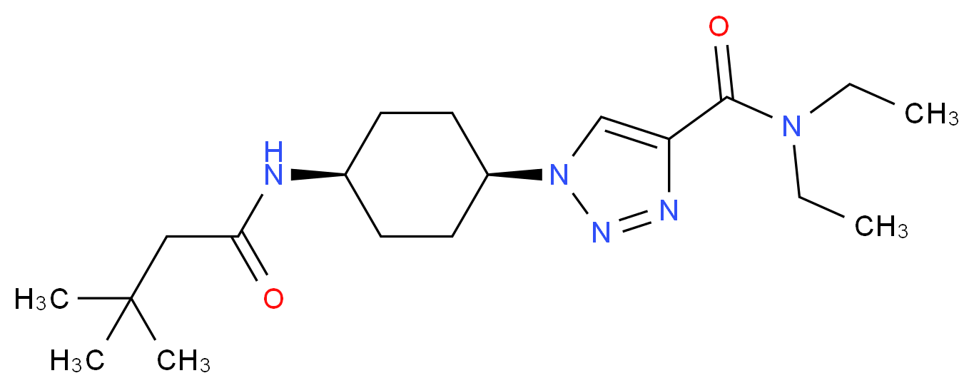 1-{cis-4-[(3,3-dimethylbutanoyl)amino]cyclohexyl}-N,N-diethyl-1H-1,2,3-triazole-4-carboxamide_Molecular_structure_CAS_)