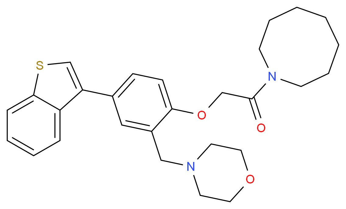 1-{[4-(1-benzothien-3-yl)-2-(4-morpholinylmethyl)phenoxy]acetyl}azocane_Molecular_structure_CAS_)