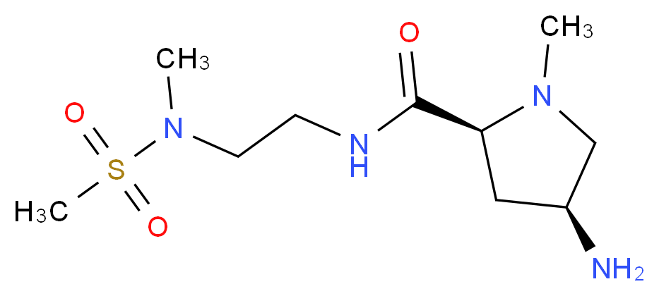 (2S,4S)-4-amino-1-methyl-N-{2-[methyl(methylsulfonyl)amino]ethyl}pyrrolidine-2-carboxamide_Molecular_structure_CAS_)