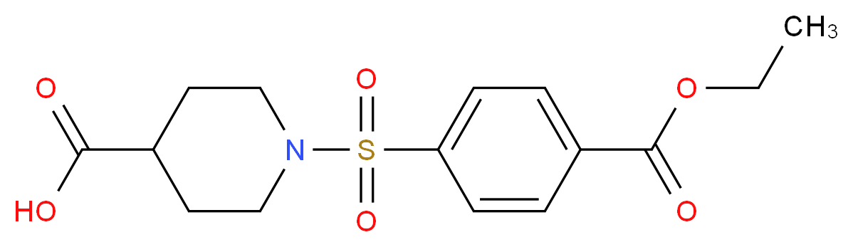 1-{[4-(ethoxycarbonyl)phenyl]sulfonyl}piperidine-4-carboxylic acid_Molecular_structure_CAS_)