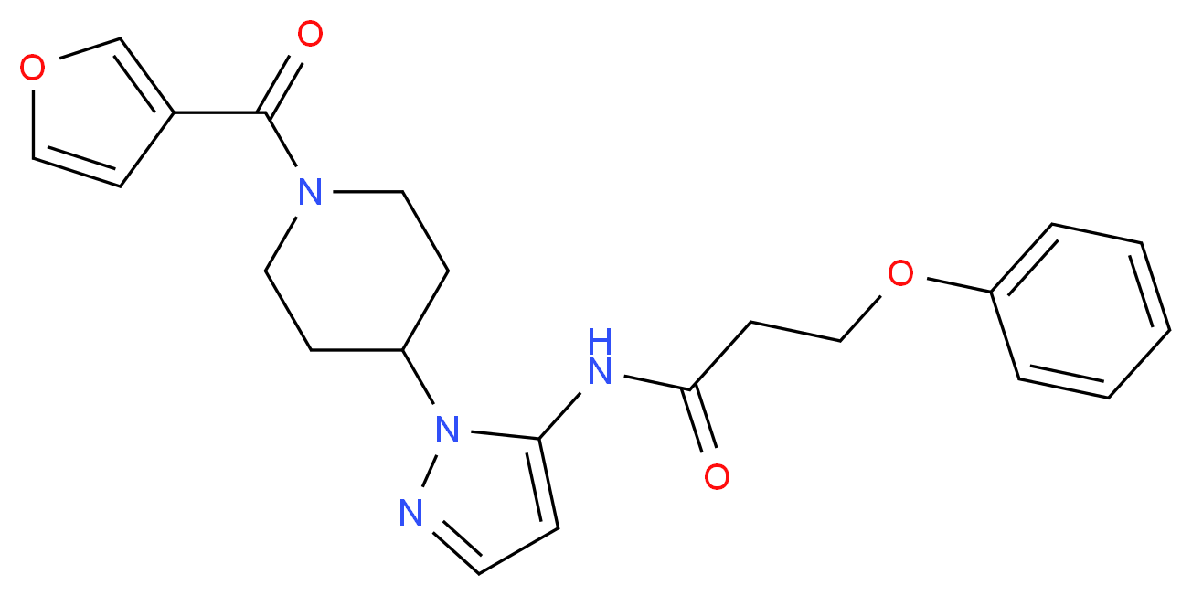 N-{1-[1-(3-furoyl)-4-piperidinyl]-1H-pyrazol-5-yl}-3-phenoxypropanamide_Molecular_structure_CAS_)