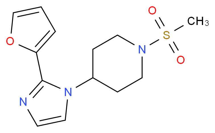 4-[2-(2-furyl)-1H-imidazol-1-yl]-1-(methylsulfonyl)piperidine_Molecular_structure_CAS_)