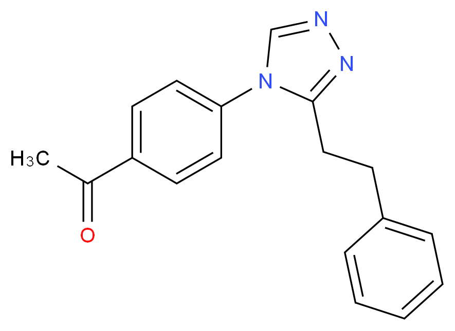 1-{4-[3-(2-phenylethyl)-4H-1,2,4-triazol-4-yl]phenyl}ethanone_Molecular_structure_CAS_)