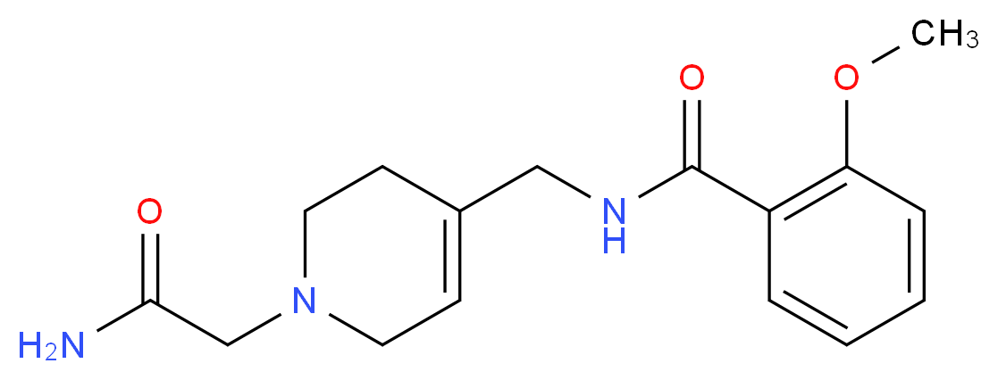 N-{[1-(2-amino-2-oxoethyl)-1,2,3,6-tetrahydropyridin-4-yl]methyl}-2-methoxybenzamide_Molecular_structure_CAS_)