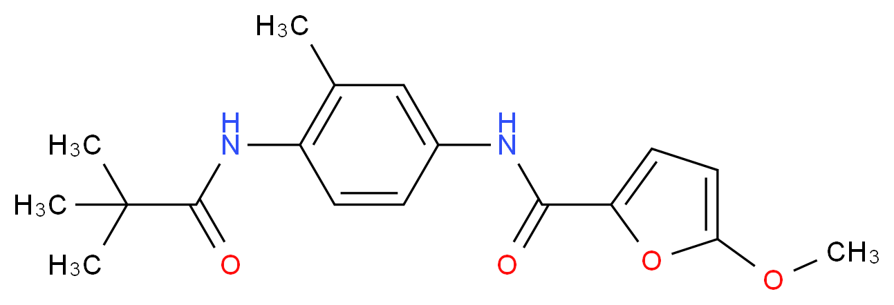 N-{4-[(2,2-dimethylpropanoyl)amino]-3-methylphenyl}-5-methoxy-2-furamide_Molecular_structure_CAS_)