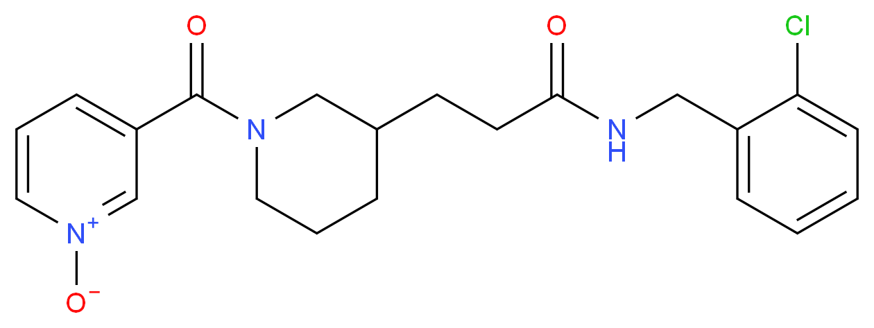 N-(2-chlorobenzyl)-3-{1-[(1-oxido-3-pyridinyl)carbonyl]-3-piperidinyl}propanamide_Molecular_structure_CAS_)