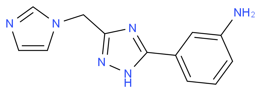 3-(3-((1H-imidazol-1-yl)methyl)-1H-1,2,4-triazol-5-yl)aniline_Molecular_structure_CAS_)
